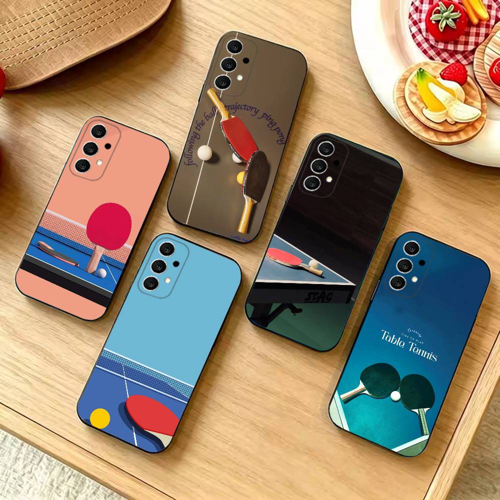 Table Tennis Quotes - เคสโทรศัพท์มือถือกันกระแทกสีดำลายไม้ปิงปอง เหมาะสำหรับ Samsung S20,S21,S22,S23,S24,S25,S26,Ultra,Plus,FE,Lite
