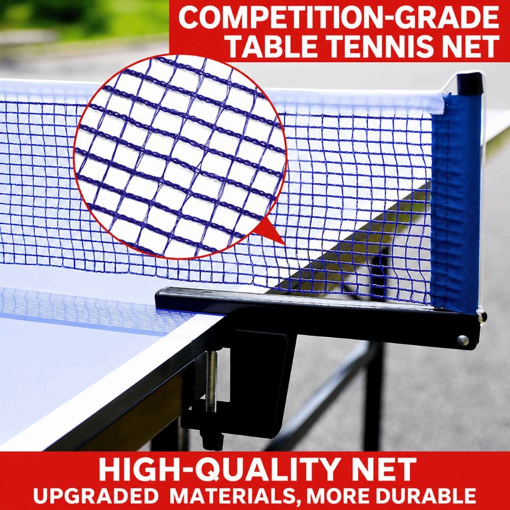 Table Tennis Online - ตาข่ายปิงปองมาตรฐานแบบปรับได้ พร้อมขาตั้งแบบพับได้ ตาข่ายปิงปองแบบหนา ขาตั้งตาข่ายปิงปอง โต๊ะปิงปอง
