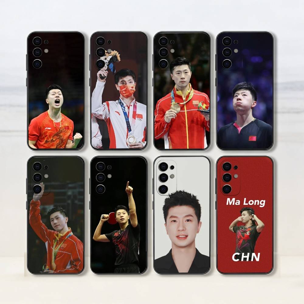 Table Tennis Quotes - เอ็ม-หม่า ลอง-นักกีฬาเทเบิลเทนนิส เคสโทรศัพท์ซิลิโคนสีดำแบบนิ่ม สำหรับ Samsung S25,S24,S21,S22,S23,S30,Ultra,S20,Plus,Fe,Lite