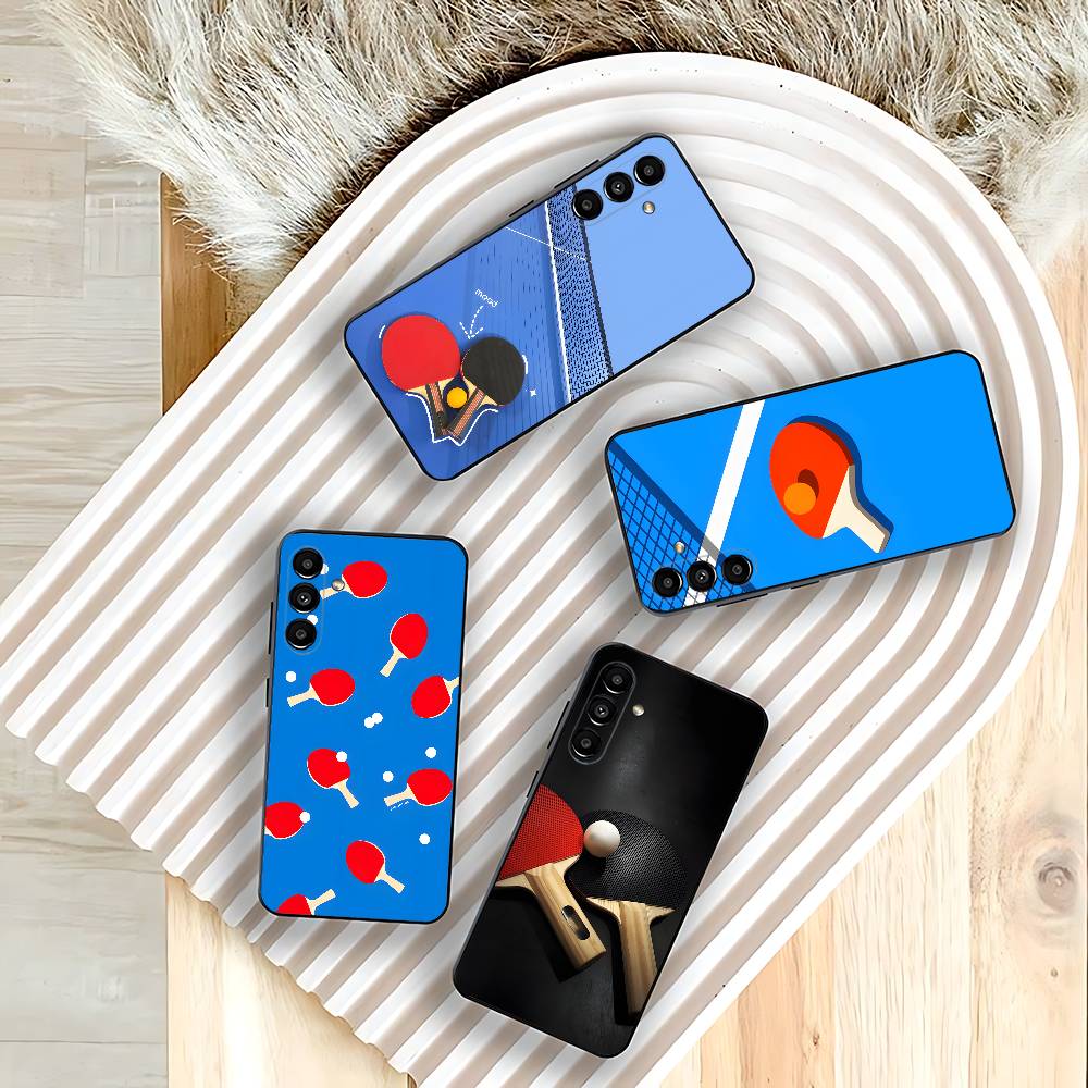 Table Tennis Quotes - เคสกันฝุ่นสีดำแบบนุ่มสำหรับ Samsung Galaxy A73,52,32,71,41,53,31,72,22,5G,J7,Note,8,9 ลายไม้ปิงปอง