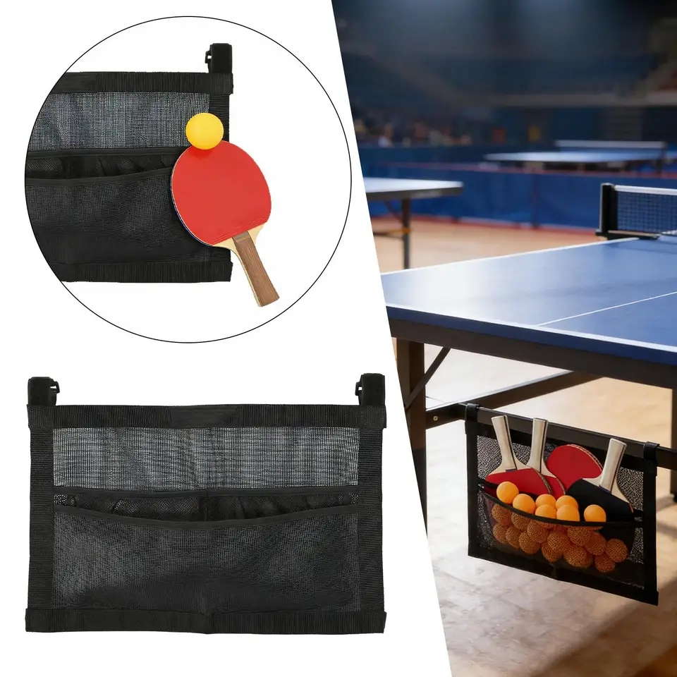 Table Tennis Ranking - ที่เก็บลูกปิงปองแบบตาข่ายใหม่ ความจุขนาดใหญ่ สำหรับจัดเก็บลูกเทเบิลเทนนิส ติดผนังหรือใต้โต๊ะ สำหรับฝึกซ้อม