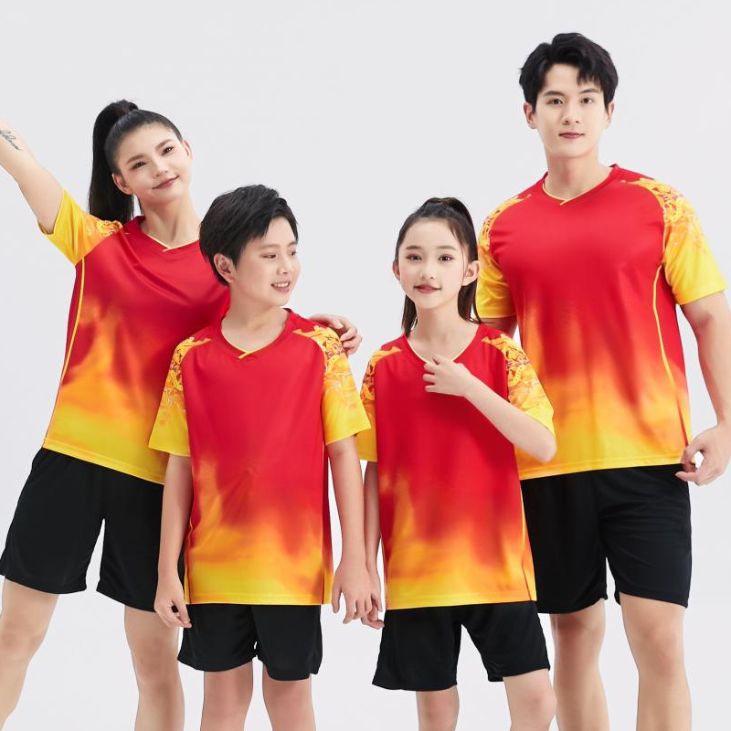 เสื้อลายกีฬาปิงปองมังกรจีนสีแด - Table Tennis Asian Games บทวิจารณ์และราคา