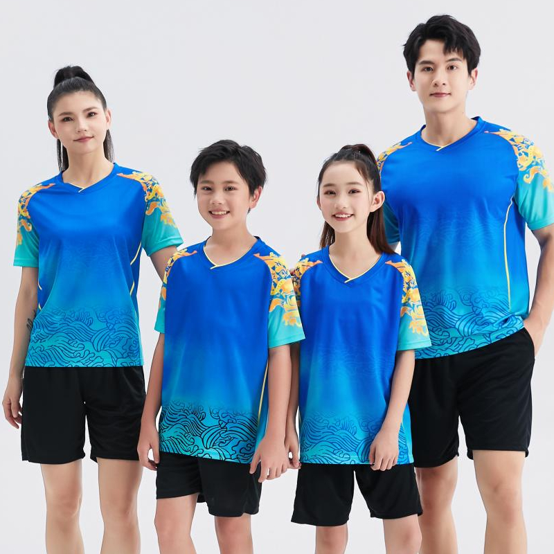 เสื้อลายกีฬาปิงปองมังกรจีนสีแด - Table Tennis Asian Games บทวิจารณ์และราคา